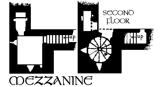 Mezzanine Floor Plan (off Second Floor) of Affleck Castle