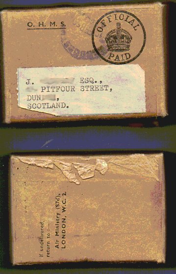 World War Two Medals - Postage Box