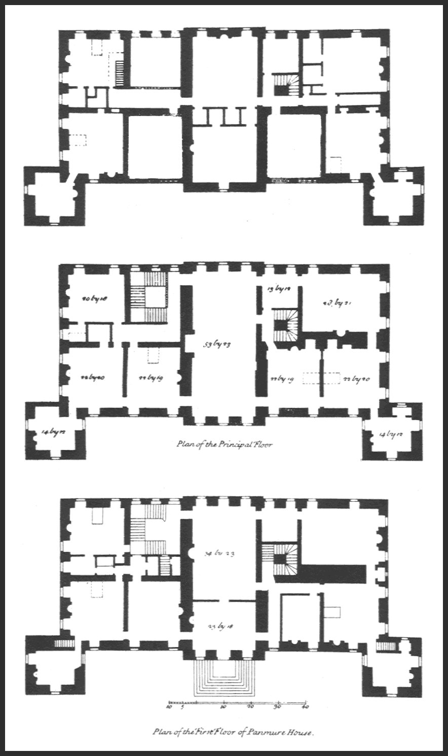 Panmure House Floor Plans (This graphic may be enlarged)